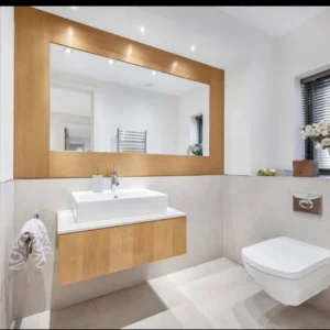 Large framed bathroom wall mirror, London