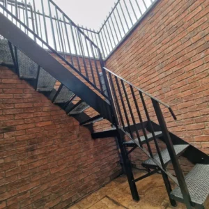 Steel external staircase London building access