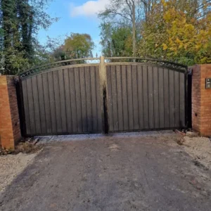 Anthracite double driveway gates installed, London