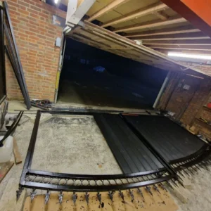 Wrought iron gates under fabrication in London workshop