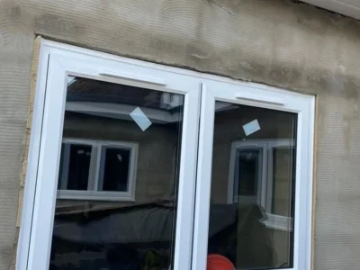 White uPVC casement window installed, London